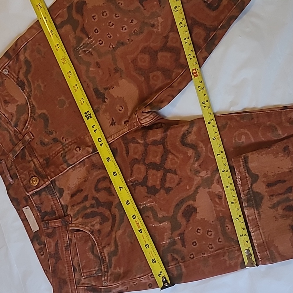 EUC Anthropologie Pilcro Slim Boyfriend Jeans Sz 26 Red/Orange, Distressed, Crop - Picture 11 of 16